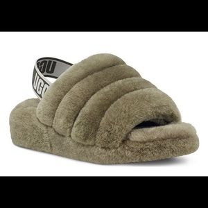 UGG - Burnt Olive Fluff Yeah Slides
